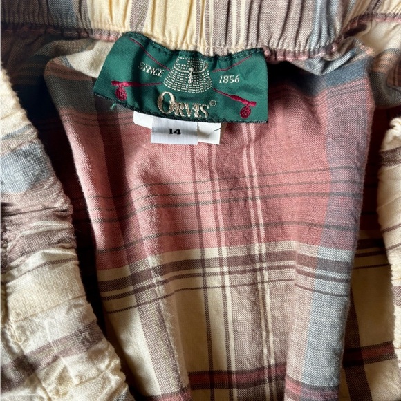 Orvis Plaid Midi Skirt in Pink and Cream - Picture 2 of 2